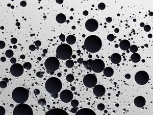 Preview wallpaper liquid, bubbles, abstraction, black and white