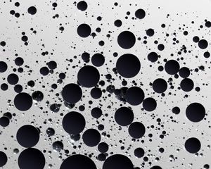 Preview wallpaper liquid, bubbles, abstraction, black and white