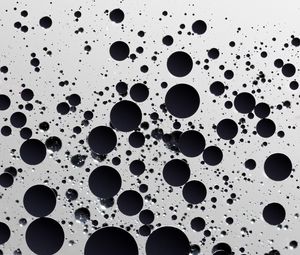 Preview wallpaper liquid, bubbles, abstraction, black and white