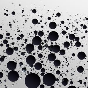 Preview wallpaper liquid, bubbles, abstraction, black and white