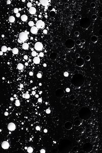 Preview wallpaper liquid, bubbles, abstraction, black and white, black