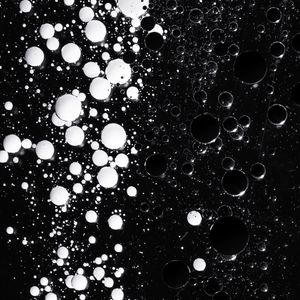 Preview wallpaper liquid, bubbles, abstraction, black and white, black