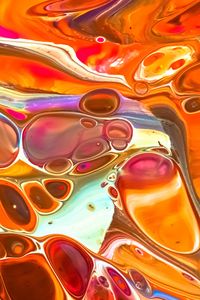 Preview wallpaper liquid, bubbles, abstraction, colorful
