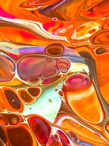 Preview wallpaper liquid, bubbles, abstraction, colorful