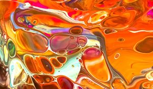 Preview wallpaper liquid, bubbles, abstraction, colorful