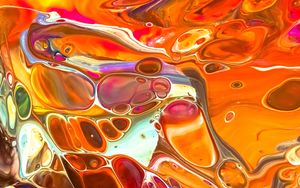Preview wallpaper liquid, bubbles, abstraction, colorful