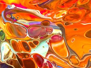 Preview wallpaper liquid, bubbles, abstraction, colorful