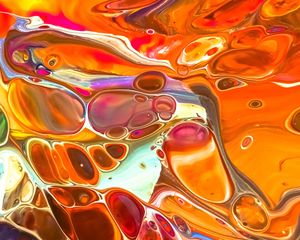Preview wallpaper liquid, bubbles, abstraction, colorful