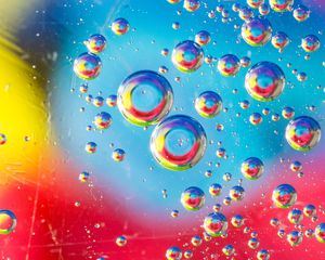 Preview wallpaper liquid, bubbles, abstraction, transparent