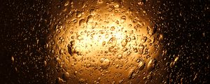 Preview wallpaper liquid, bubbles, backlight, golden, macro