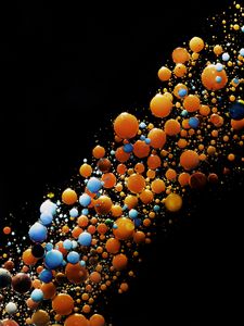 Preview wallpaper liquid, bubbles, colorful, bright, abstraction