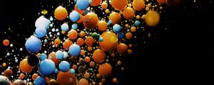Preview wallpaper liquid, bubbles, colorful, bright, abstraction