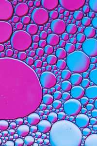 Preview wallpaper liquid, bubbles, glare, macro, purple, blue
