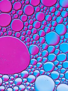 Preview wallpaper liquid, bubbles, glare, macro, purple, blue