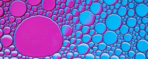 Preview wallpaper liquid, bubbles, glare, macro, purple, blue