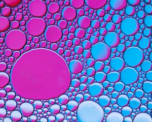 Preview wallpaper liquid, bubbles, glare, macro, purple, blue