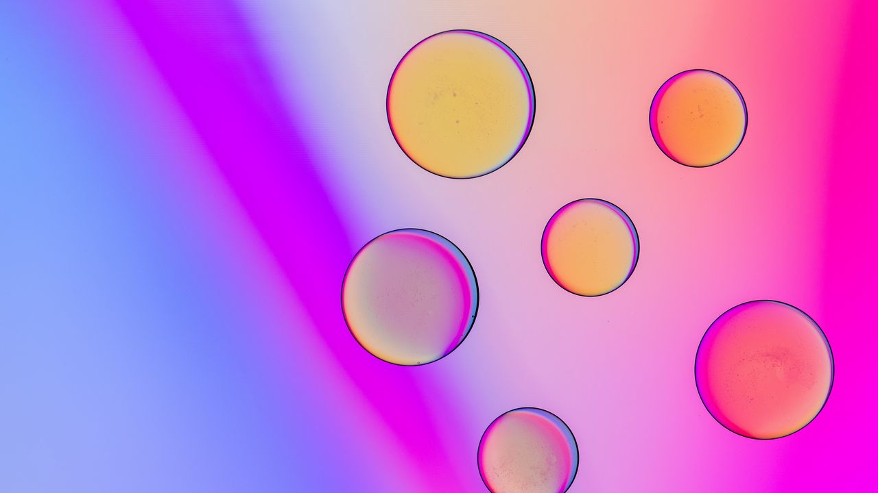 Wallpaper liquid, bubbles, glare, macro