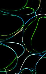 Preview wallpaper liquid, bubbles, glare, macro, green