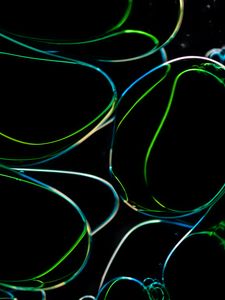 Preview wallpaper liquid, bubbles, glare, macro, green