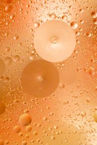 Preview wallpaper liquid, bubbles, glare, macro, yellow