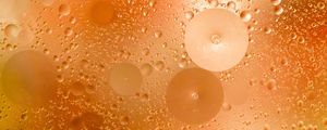 Preview wallpaper liquid, bubbles, glare, macro, yellow