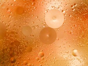 Preview wallpaper liquid, bubbles, glare, macro, yellow