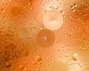 Preview wallpaper liquid, bubbles, glare, macro, yellow