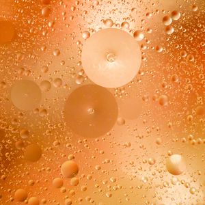 Preview wallpaper liquid, bubbles, glare, macro, yellow