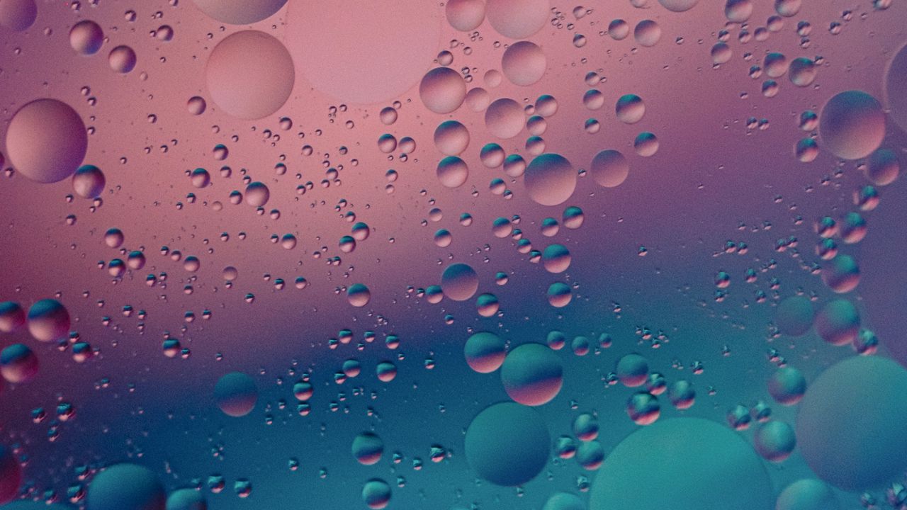 Wallpaper liquid, bubbles, gradient, abstraction