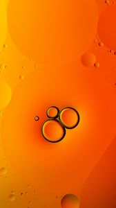 Preview wallpaper liquid, bubbles, macro, orange, bright