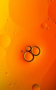 Preview wallpaper liquid, bubbles, macro, orange, bright