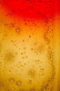 Preview wallpaper liquid, bubbles, macro, yellow, red