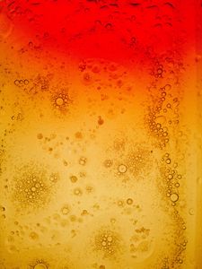 Preview wallpaper liquid, bubbles, macro, yellow, red