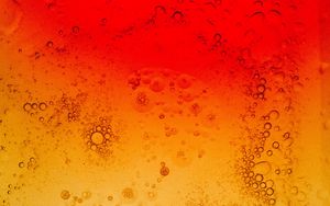 Preview wallpaper liquid, bubbles, macro, yellow, red