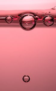 Preview wallpaper liquid, bubbles, macro, pink