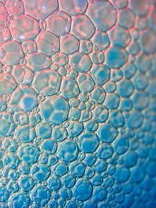 Preview wallpaper liquid, bubbles, macro, blue