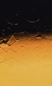 Preview wallpaper liquid, bubbles, mixing, yellow, abstraction