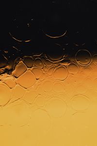 Preview wallpaper liquid, bubbles, mixing, yellow, abstraction