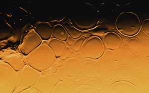Preview wallpaper liquid, bubbles, mixing, yellow, abstraction