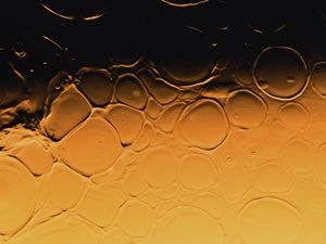 Preview wallpaper liquid, bubbles, mixing, yellow, abstraction