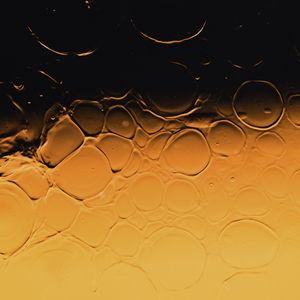 Preview wallpaper liquid, bubbles, mixing, yellow, abstraction