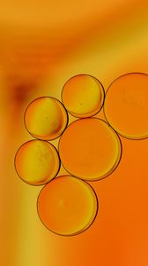Preview wallpaper liquid, bubbles, orange, macro
