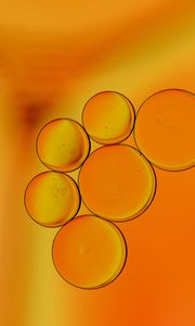 Preview wallpaper liquid, bubbles, orange, macro