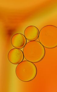 Preview wallpaper liquid, bubbles, orange, macro