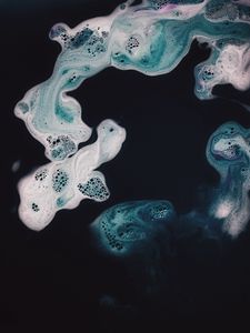 Preview wallpaper liquid, bubbles, paint, macro, dark