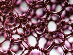 Preview wallpaper liquid, bubbles, pink, macro