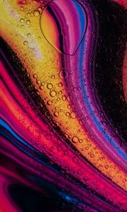 Preview wallpaper liquid, bubbles, stains, macro, colorful