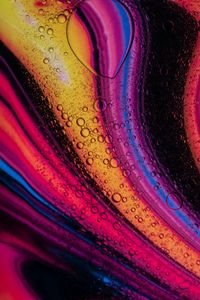 Preview wallpaper liquid, bubbles, stains, macro, colorful