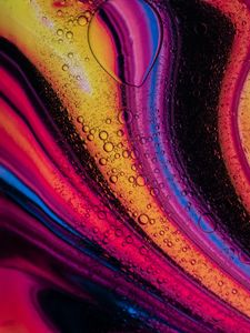Preview wallpaper liquid, bubbles, stains, macro, colorful