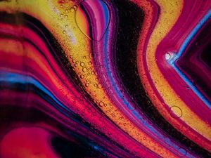Preview wallpaper liquid, bubbles, stains, macro, colorful